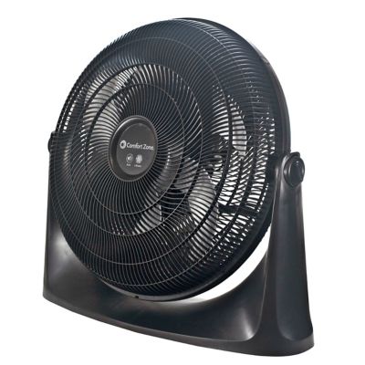 Comfort Zone 20 in. Mountable Floor Wall Fan, 150W, 3 Speed Rotary Control, 180 Degree 