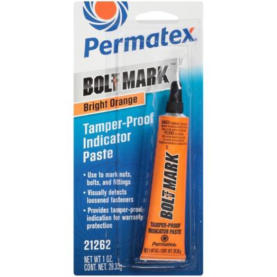 Permatex Bolt Mark Indicator Paste, Orange, 6 mL