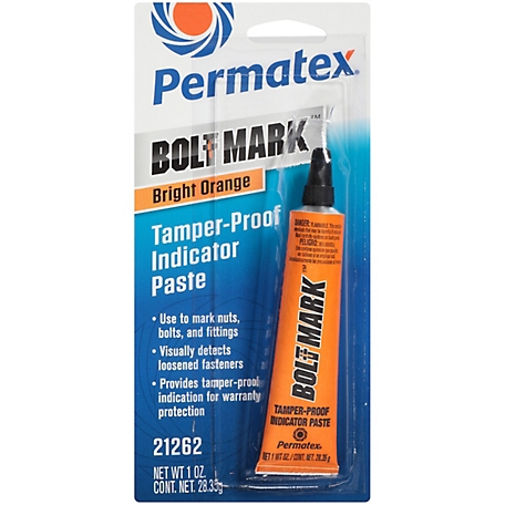 Permatex Bolt Mark Indicator Paste, Orange, 6 mL