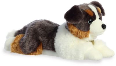 Aurora Auzzie AUSTRALIAN SHEPHERD 12" Flopsie Plush Dog Stuffed Animal NEW 