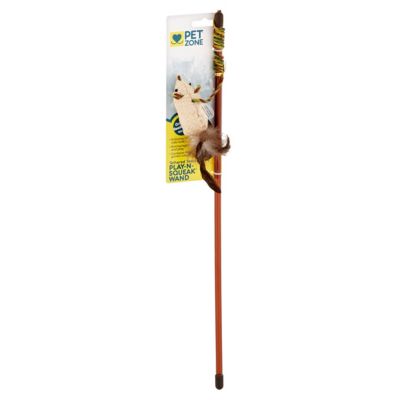 Image showing  Play-N-Squeak Tether Teaser Wand Cat Toy