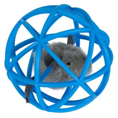 Image showing  Ball of Furry Fury Play-N-Squeak Catnip Mouse Cat Toy