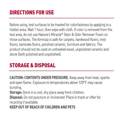 Image showing  Cat Stain and Odor Remover, 17.5 oz. Foam Aerosol