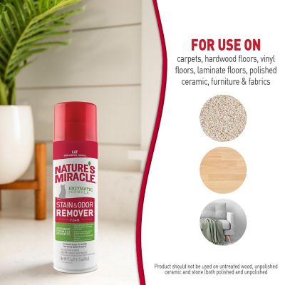 Image showing 6 th Nature's Miracle Cat Stain and Odor Remover, 17.5 oz. Foam Aerosol