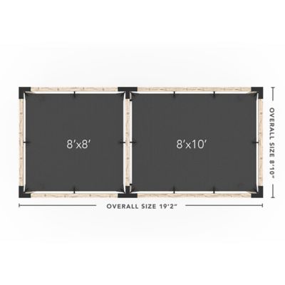Image showing  8 ft. x 18 ft. Double Pergola Kit for 4x4 Wood Posts