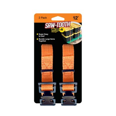 Wrap-It 12 ft. Storage Saw-Tooth Lashing Straps, 2-Pack