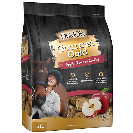 DuMOR Gourmet Gold Apple Flavor Cookies Horse Treats, 5 lb.