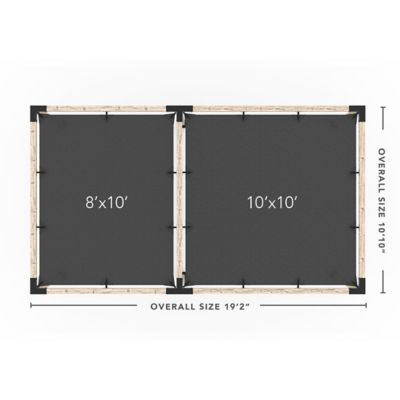 Image showing  10 ft. x 18 ft. Double Pergola Kit for 4x4 Wood Posts