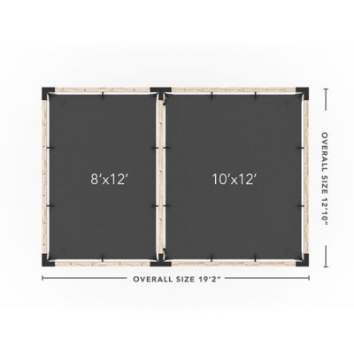 Image showing  12 ft. x 18 ft. Double Pergola Kit for 4x4 Wood Posts