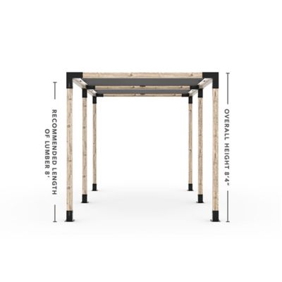 Image showing  12 ft. x 18 ft. Double Pergola Kit for 4x4 Wood Posts