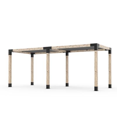 Toja Grid 8 ft. x 20 ft. Double Pergola Kit for 6x6 Wood Posts