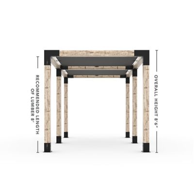 Image showing  10 ft. x 16 ft. Double Pergola Kit for 6x6 Wood Posts