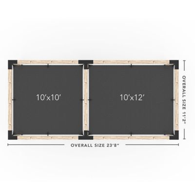 Image showing  10 ft. x 22 ft. Double Pergola Kit for 6x6 Wood Posts