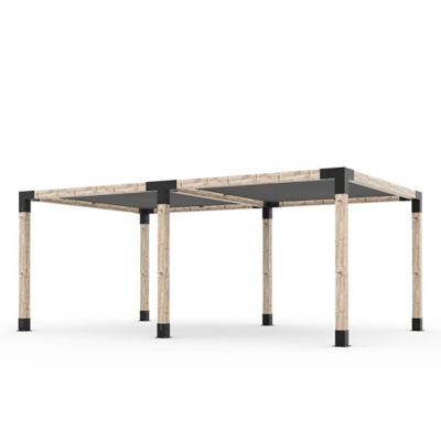 Toja Grid 12 ft. x 20 ft. Double Pergola Kit for 6x6 Wood Posts