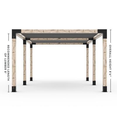 Image showing  12 ft. x 24 ft. Double Pergola Kit for 6x6 Wood Posts