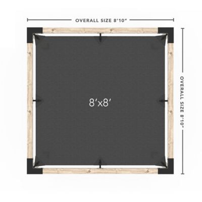 Image showing  8 ft. x 8 ft. Pergola Kit for 4x4 Wood Posts