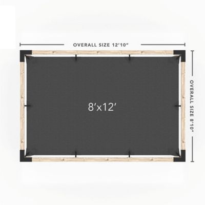Image showing  8 ft. x 12 ft. Pergola Kit for 4x4 Wood Posts