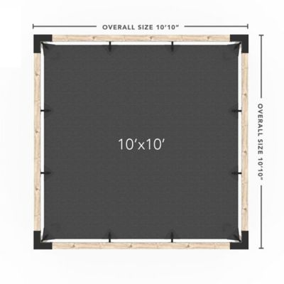 Image showing  10 ft. x 10 ft. Pergola Kit for 4x4 Wood Posts
