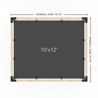 Image showing  10 ft. x 12 ft. Pergola Kit for 4x4 Wood Posts