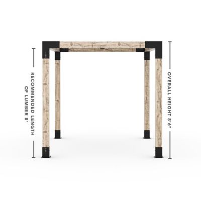 Image showing  8 ft. x 12 ft. Backyard Pergola Kit for 6 x 6 Wood Post