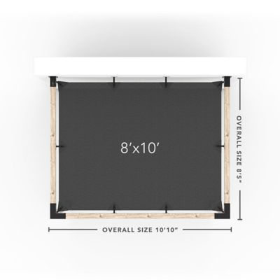 Image showing  8 ft. x 10 ft. Wall-Mount Pergola Kit for 4x4 Wood Posts