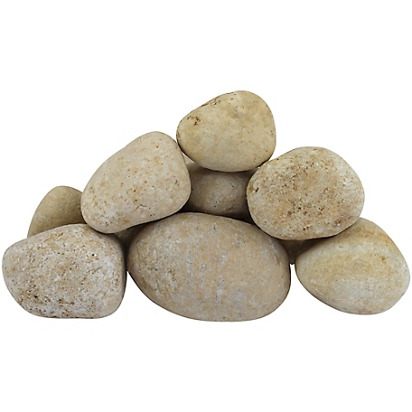 Lot of 2 Big 6 1/2 Inch Beach Rocks for Painting. Large Flat