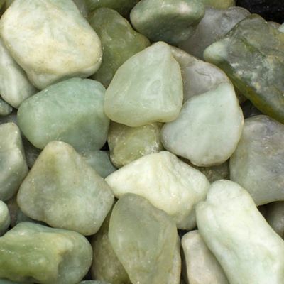 Image showing  Polished River Pebbles, 2,200 lb., Green Jade, 1-2 in.