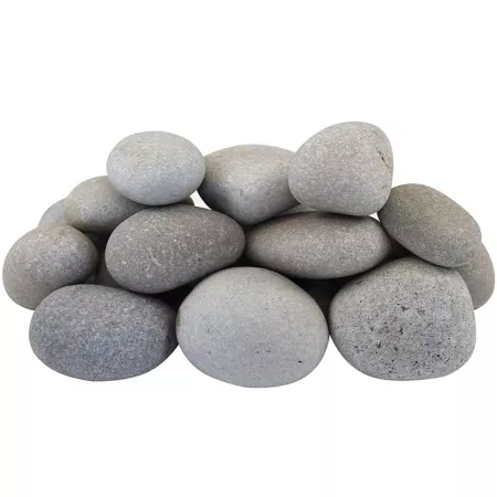 Rain Forest 3-5 in Beach Pebbles Light Gray/Beige 900 lb. Landscape Rocks