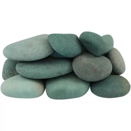 Rainforest 1-3 in Beach pebbles Tahiti green 20 lb. Landscape Rocks