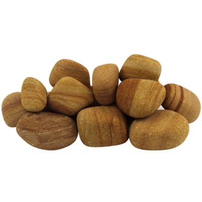 Rain Forest River Pebbles, 1,620 lb., Teakwood, 1-3 in.