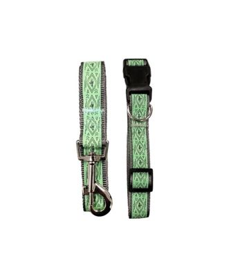 Jmp Designer Dog Leash With Collar Set Medium Reptile Print At Tractor Supply Co