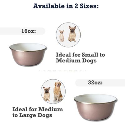 Image showing 8 th JoJo Modern Pets Deep Dishwasher Safe Durobolz Dog Bowl with Rubber Bottom Set, 2 ct.