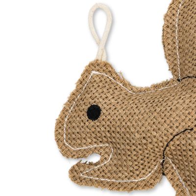 Image showing  Rustic Jute Squirrel Sustainable Eco Dog Chew Toy