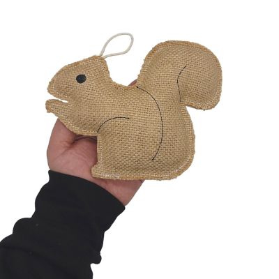 Image showing  Rustic Jute Squirrel Sustainable Eco Dog Chew Toy