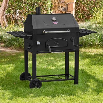 Image showing  Traditional Charcoal Cart Grill, 789 sq. in., Black