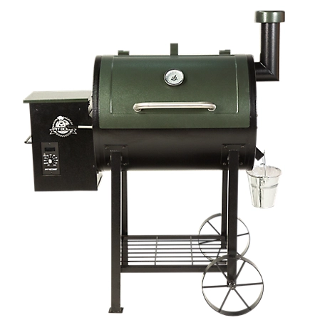 Pit Boss Pellet Grill, Green, 746 sq. in. Cooking Surface, 15 lb. Hopper Capacity, 180-500 Degree F Cooking Range