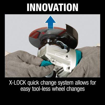 Image showing  4-1/2 to 5 in. Diameter 18V LXT Lithium-Ion Brushless Cordless X-Lock Angle Grinder with AFT, Tool Only