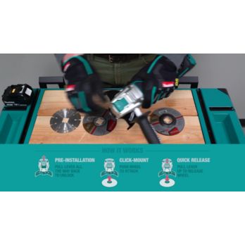 Makita 4-1/2-5 in. 18V LXT Lithium-Ion Brushless Cordless X LOCK 