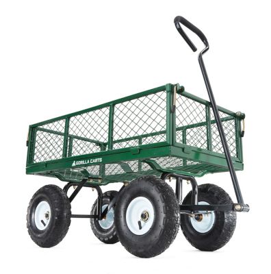Gorilla Carts 400 lb. Capacity Steel Utility Cart I’m extremely pleased with this Utility Cart, very sturdy and glides beautifully