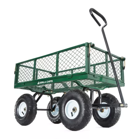 Gorilla Carts Steel Utility Cart 400 lb Capacity Garden Carts