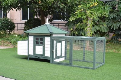 Coop King Backyard Chicken Coop with Nesting Box, 77.25 x 29 x 38.5 in.