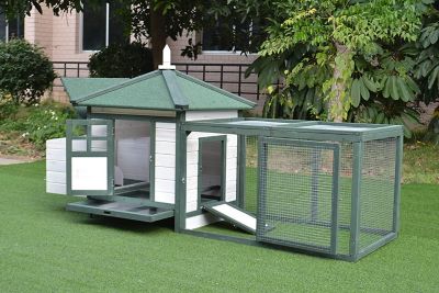 Image showing  Backyard Chicken Coop with Nesting Box, 77.25 x 29 x 38.5 in.