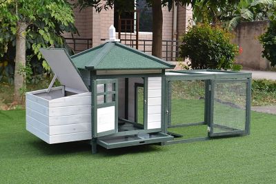 Image showing  Backyard Chicken Coop with Nesting Box, 77.25 x 29 x 38.5 in.