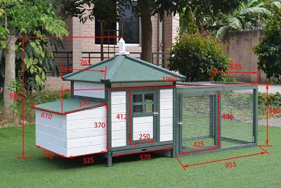 Image showing 5 th Coop King Backyard Chicken Coop with Nesting Box, 77.25 x 29 x 38.5 in.