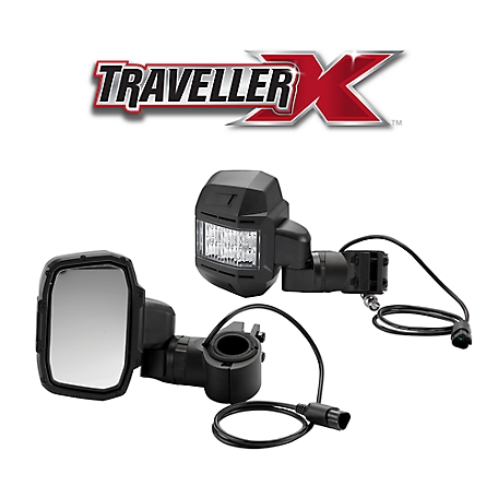 TravellerX UTV Side Mirrors with LED Lights, 2-Pack TW0955