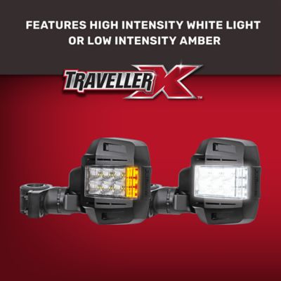 Image showing  2,200-Lumen UTV Side Mirrors with LED Lights, 2-Pack