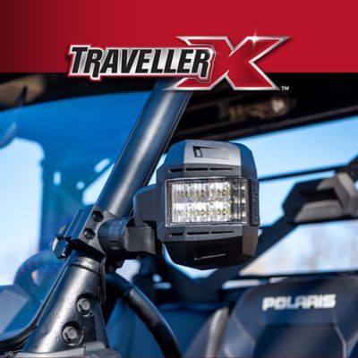 Image showing 6 th TravellerX 2,200-Lumen UTV Side Mirrors with LED Lights, 2-Pack