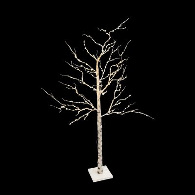 Image showing  7 ft. Pre-Lit Electric Lighted Birch Tree, 250 Warm White LED Lights