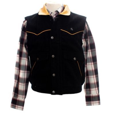 Image showing  Men's Nevada Wool Vest with Leather