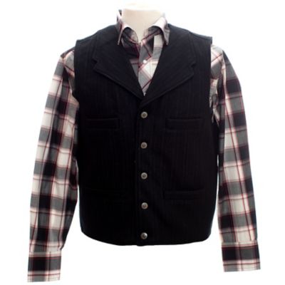 Wyoming Traders Men's Banker Pinstripe Wool Vest